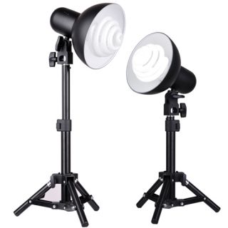 300W Photo Studio Table Top Light Kit Stands Bulbs Reflectors For Soft 