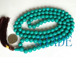 42 Tibetan 108 Turquoise Buddhist Prayer Beads Mala