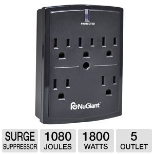 nugiant 5 outlet wall mount surge protector note the condition of this 