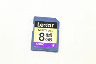 is 100 % functional lexar media sdhc 8gb memory card