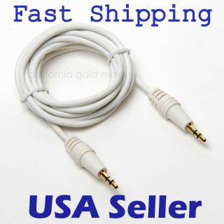 ft Long 3 5mm Mini Stereo Cable White Audio Jack Male to Male iPod 