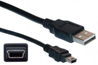 male mini b male cable 5 pin black 10 ft