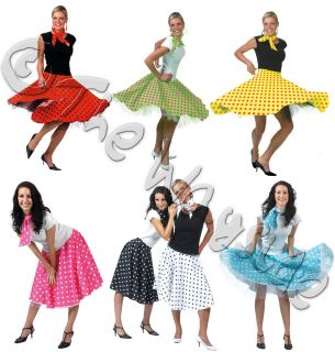 Rock N Roll Skirts 50s 60s Dance Lindy Hop Jive 7 Diff Colours One 