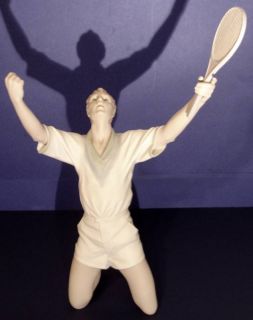 Lladro Tennis Champion Sculpture Figurine 14 5 High with Base 