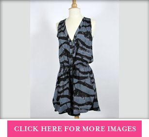 ALC Black & Grey Print Dress Worn by LeAnn Rimes