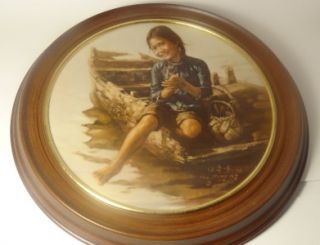 Artists World Children Aberdeen Framed Plate Sampan Girl Kee Fung NG 