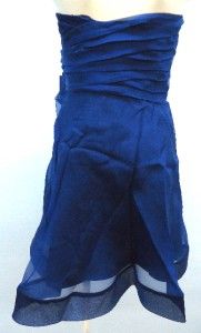 ABS by Allen Schwartz Womens Midnight Strapless Flounce Skirt Dress 