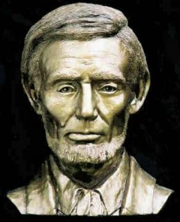 Abraham Lincoln Bust Life Mask Sculpture Civil War