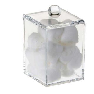 Clear Square Tall Acrylic Organizer Box with Lid