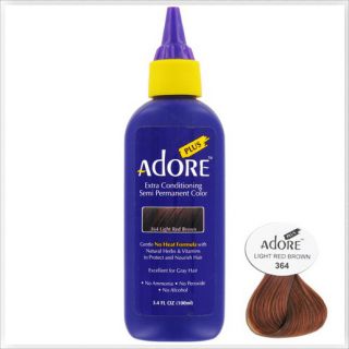 364 Light Red Brown Hair Dye Color by Adore Plus Semi Permanent