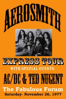 Aerosmith @ Los Angeles Forum Concert Poster 1977