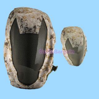 Airsoft Protection Metal Mesh AOR1 Seal Delta Fullface Mask Wargame 