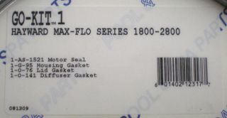 Aladdin Go Kit 1 Hayward Max Flo Pump Repair Kit 2800