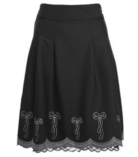 Alannah Hill Anybody Listening to Me Skirt Black Size 10 RRP $249 00 
