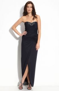 Adrianna Papell Embellished Strapless Mesh Gown Eclipse 14 178 00