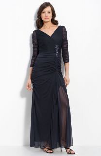 Adrianna Papell Beaded Mesh Gown Mob 14 $168 00