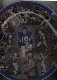 Johnny Unitas Baltimore Colts Danbury Collector Plate