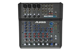 Alesis MultiMix 8 USB FX 8 Channel Mixer with Effects, Phantom Power 