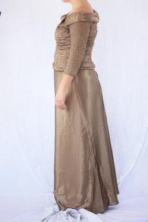 12 NWT Alex Evenings 2 Pc. Brown Formal Skirt Evening Blouse Mother of 