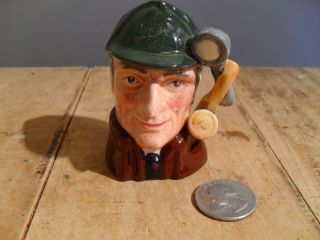 Vintage Royal Doulton Miniature The Sleuth Toby Character Jug 2 7 8 