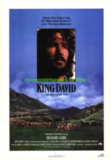 KING DAVID MOVIE POSTER 27x41 ORIGINAL RICHARD GERE 1985 STYLE A