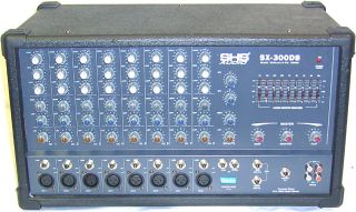 SHS Audio SX 300D8 300 Watt 8 Channel Powered Mixer Multi Effects 