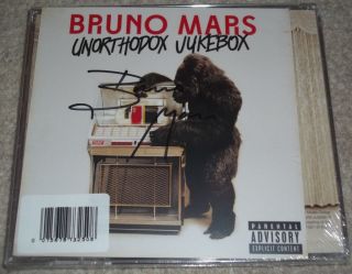bruno Mars Hand Signed Autograph Unorthodox Jukebox New CD Card 