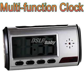 Remote Control Multi Function Alarm Clock Video Camera Recorder Home 