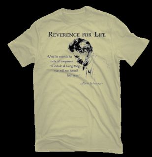 Albert Schweitzer T Shirt Reverence for Life Animals