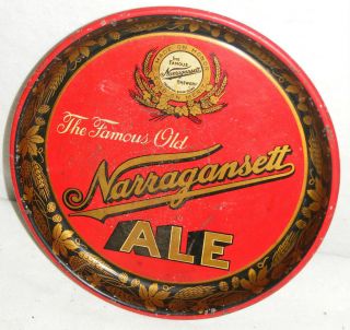 Vintage Narragansett Ale Brewery Beer Tray