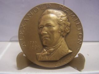   Art Hall of Fame Great Americans at N Y U Medal Alexander Hamilton