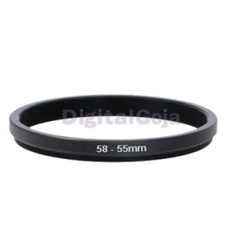 58 55mm Step Down Metal Adapter Ring 58mm Lens to 55 mm Accessory 