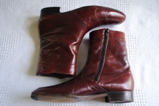 Vtg Amadeus El Corte Ingles Spanish Cordovan Calfskin Leather Ankle 