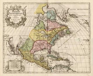 Antique Map North America Canada USA Mexico Elwe 1792