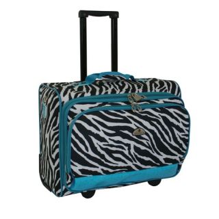 American Flyer Animal Print Underseater Boarding Tote Zebra Teal 86017 