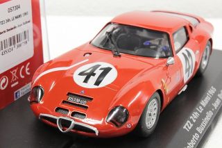   Alfa Romeo TZ2 Le Mans 1965 1 32 Slot Car in Display Case