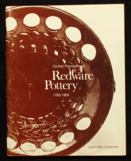 Book Redware Pottery American Folk Art Pitcher Antique