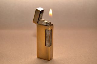 1970 80s Dunhill Silver Plated Rollagas Lighter Used