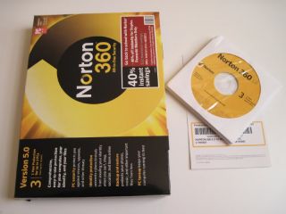 Norton 360 5 0 3PC★USER All in One Security★windows 7 Vista XP CD 