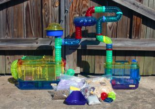 Hamster Cages Complete Starter Expansion Kit Tubes Toys Food Bedding 