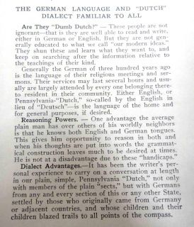1939 Antique Amish Mennonite Facts Ammon Aurand Penn
