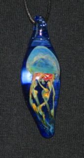   Glass Aquarium Exhibit Lampwork Pendant Bead by Joe Crisanti Glass