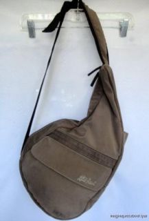 AMERIBAG L L BEAN brown tan NYLON Multi Pocket Healthy Back Bag 