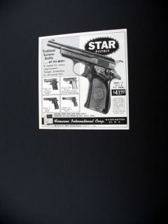 Star 22 25 32 38 Cal Pistols Pistol Gun 1954 Print Ad