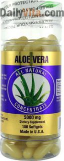 Arizona Aloe Vera Concentrate 5000 MG 100 Softgels Fresh Make in USA 