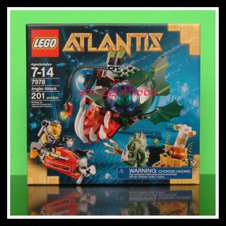 Lego Atlantis 7978 Angler Attack Barracuda Guardian New SEALED Set 