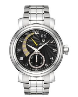 Bulova Accutron Mens Amerigo Calendar Stainless Steel Bracelet Watch 