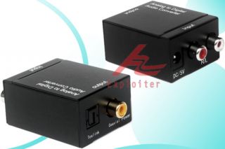 Analog RCA L R to Digital Optical Coaxial Toslink SPDIF Audio 