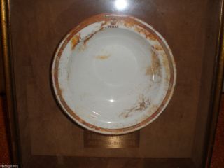 Framed S S Andrea Doria Salvaged Bowl Sunk July 26 1956 Bowl Recovered 