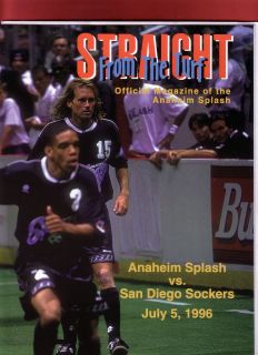 Anaheim Splash Indoor Soccer Program 2 Different 1996